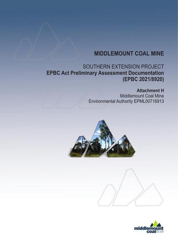 Attachment H Middlemount Coal Mine Environmental Authority EPML00716913