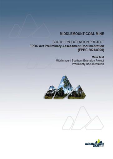 Middlemount Southern Extension Project Preliminary Documentation December 2025